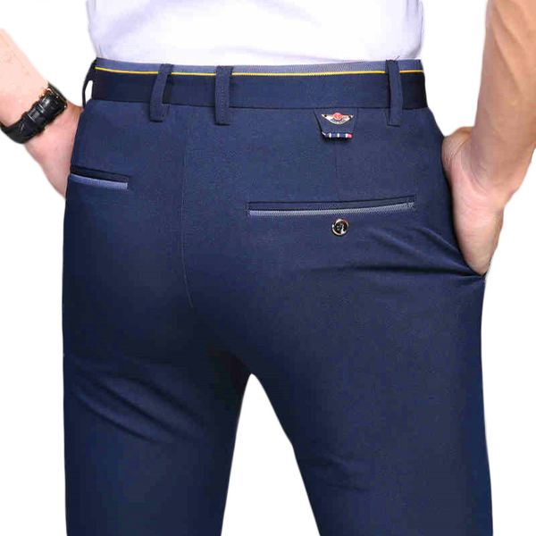 

hcxy 2019 new pants men spring autumn fashion commerce casual pants men straight business suit trousers brand mens pant size 38, Black