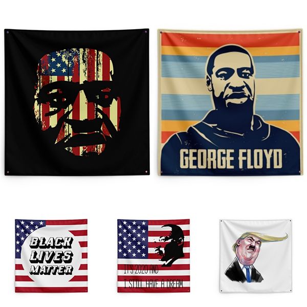 

150*150cm i cant breathe blanket george floyd printing tapestry black lives matter household wall banner #qa94511