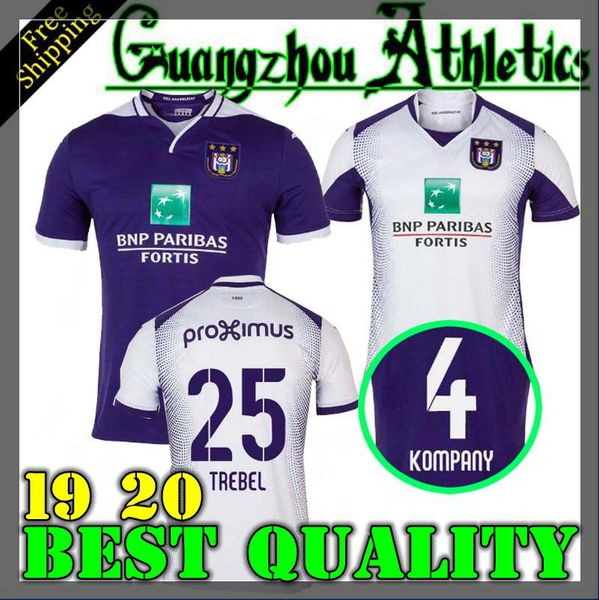 

2019 2020 rsc anderlecht verschaeren soccer jersey 19 20 rsca uitshirt home away camiseta football shirt kompany maillots de football, Black;yellow