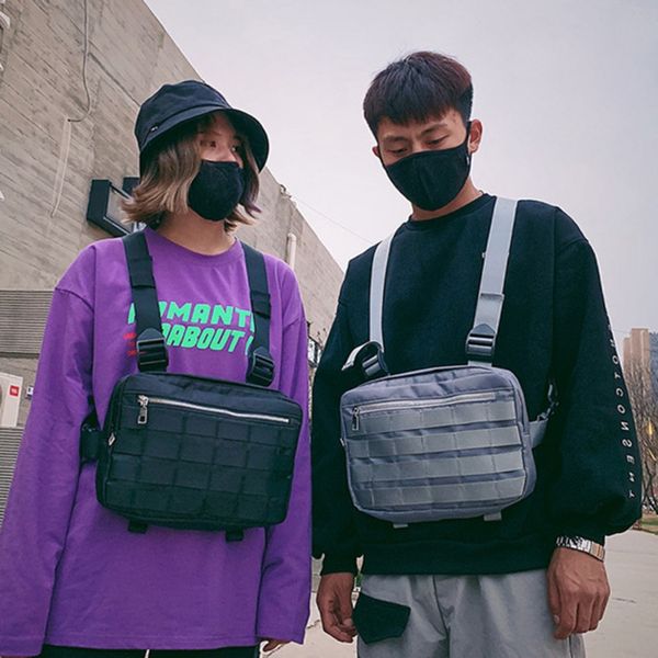 

women men chest rig bag tactical chest bags cross shoulder bag west backpack waist