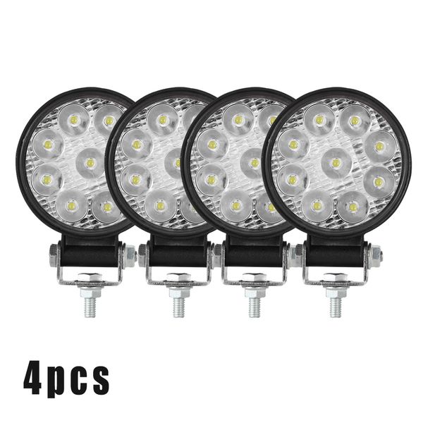 

1pc/2pcs/4pcs 9v-30v 90w 3 inch round car off-road truck 9bead led work light spotlight fog lamp pmma lens 6000k led work light