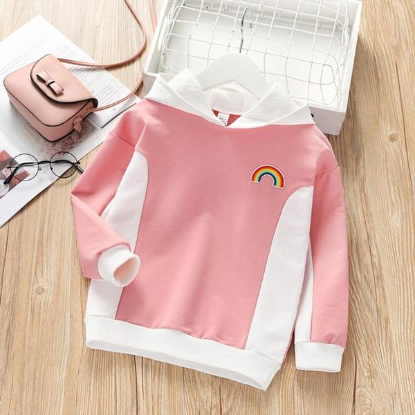 

fashion children girl trend hoodie comfort soft long-sleeves daily leisure cotton warm clothes embroidery stitching, Black