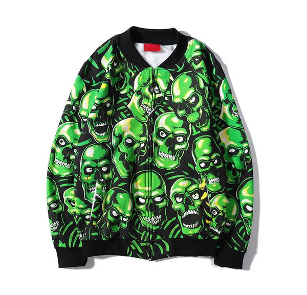 

New Hip Hop Stand Collar Jackets For Men and Women Kanye West Streetwear Anime Mens Hoodie