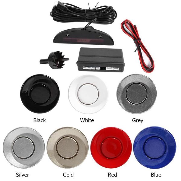 

car led park sensor auto parktronic with 4 sensors reverse backup car parking radar monitor detector backlight system parts