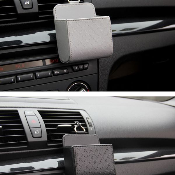 

pu leather car socket vents trash can car phone seat bag storage bag for 1 2 3 4 5 6 7 series x1 x3 x4 x5 x6 325 328 f30 f35