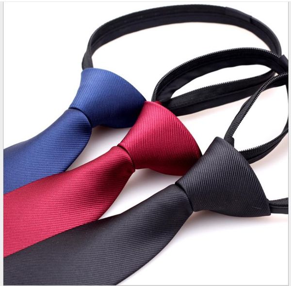 

2019 korean style jacquard polyester zipper tie, Blue;purple