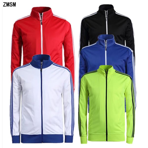 

zmsm autumn winter youth running jackets men tracksuit plus velvet zipper coat training fitness jogging outdoor football jacket, Black;red