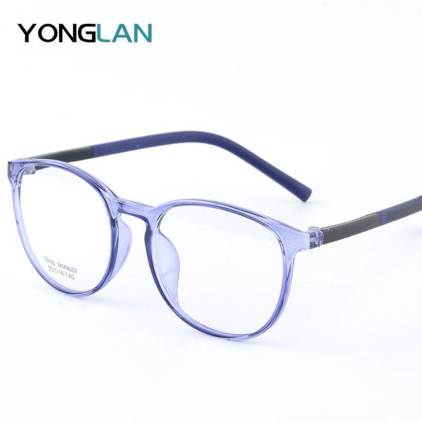 

yong lan 2019 tr90 optical glasses frame round myopia glasses clear lens gafas oculos de grau prescription eyewear, Black