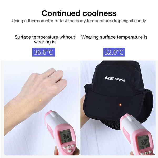 

2pcs велоспорт cap ice шелковый дышащий лето с комфортом вс shade hat for спорт на открытом воздухе рыбалка езда туризм отдых на природе зон, Black