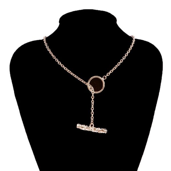 

избитый переключить застежка золото ожерелье для женщин и мужчин хип-хоп стиль геометрическая ожерелье минималистский ожерелья унисекс, Silver