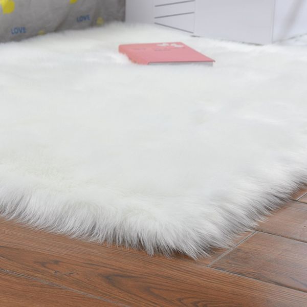 Compre Lujo Peludas Alfombras De Piel De Oveja Piel Lisa Piel Mullida