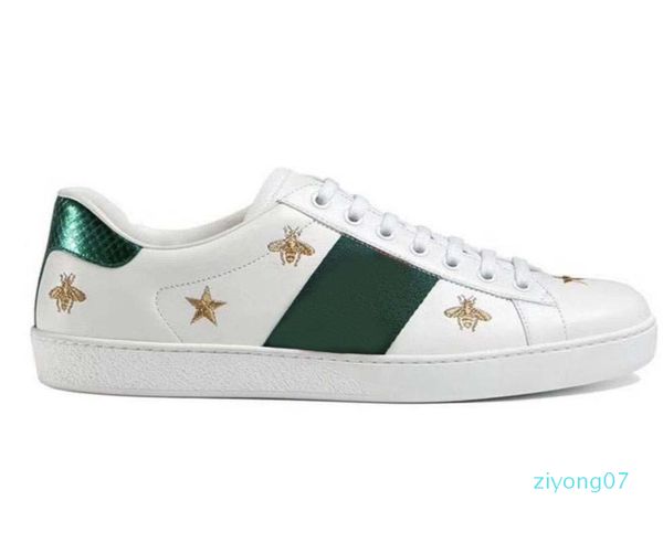 

new arrival fashion men women casual shoes luxury designer sneakers shoes genuine leather bee embroidered z07, Black