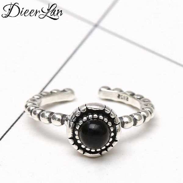 

punk personality 925 sterling silver black rings for women men vintage antique finger rings girls gifts 2019, Slivery;golden