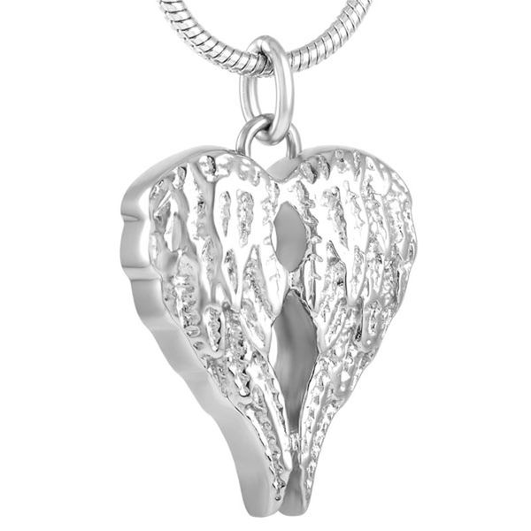 

h8517 silver tone heart cremation pendant unique design stainless steel huneral ashes holder keepsake for human/ pet