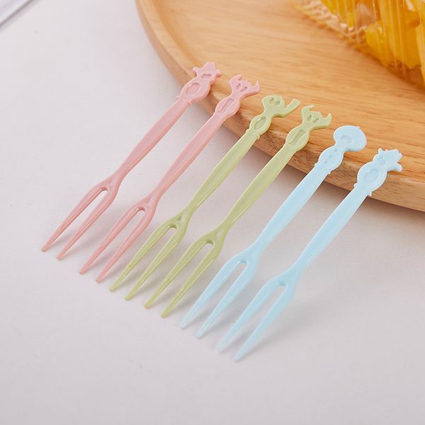 

forks household cute fruit fork set environmental protection disposable sign eating cake salad small 50pcs