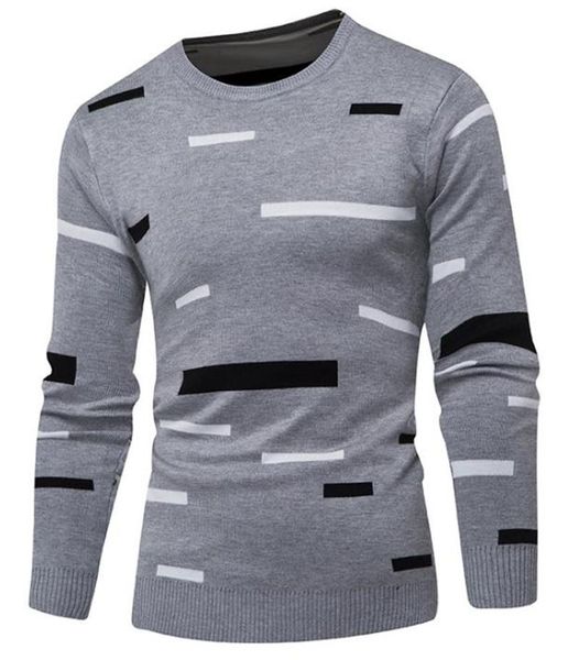 

mulit color stripe panelled mens designer sweaters fashion slim pullover crew neck mens sweaters males clothing, White;black