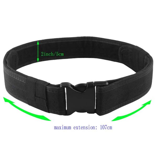 

hunting belts nylon tactical 2 inch inside belts black, Black;gray
