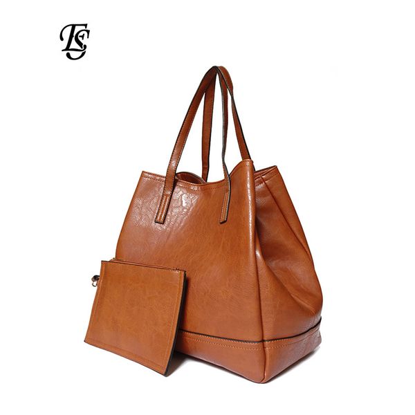 

2pcs women's new fashion bag shoulder bag large capacity simple handbag