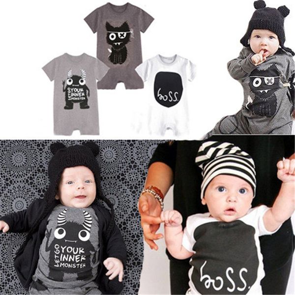 

baby romper spring autumn short sleeve rompers kids cartoon jumpsuit newborn baby letter o-neck cotton rompers baby clothing dhl fj140, Blue