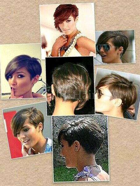 Burmese Hair Full Lace Front Human Pixie Cut Short Hair Wigs For
