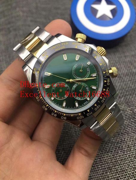 

9 colour products mens watches 40 mm 116503 116508 116523 two tone gold ceramic bezel asia 2813 movement automatic mens watches christmas g, Slivery;brown