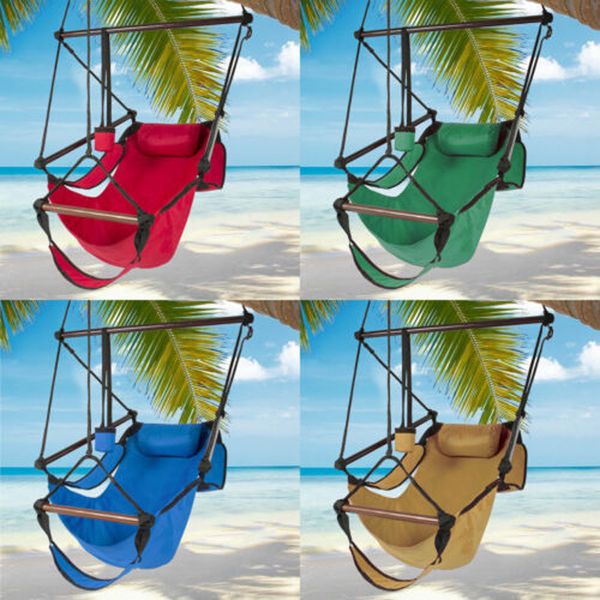 

chair hanging rope air deluxe swing hammock outdoor indoor porch patio yard us