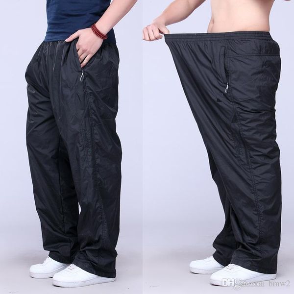 

plus size jogger pants men trousers fat loose mens joggers men 6xl casual pants with pockets fashion long pants men, Black