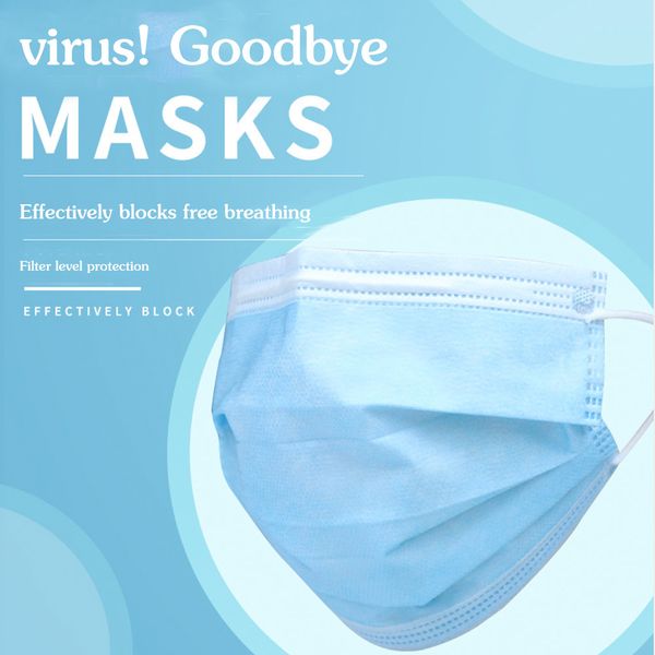

100pcs 3 layers mouth face mask men women anti virus mascarilla c-virus mascherine tapabocas respirator anime