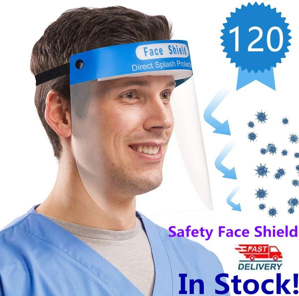 

120 шт защитная маска для лица, анти-туман полный лицевой щиток, универсальный многоразовый защитный козырек для защиты глаз головы, анти-пл
