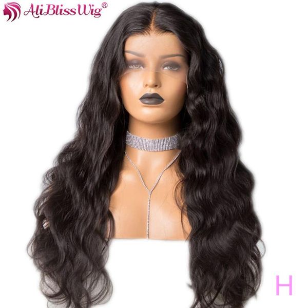 

13x6 lace front human hair wigs pre plucked body wave wigs for black women 150% density lace front remy baby hair, Black;brown