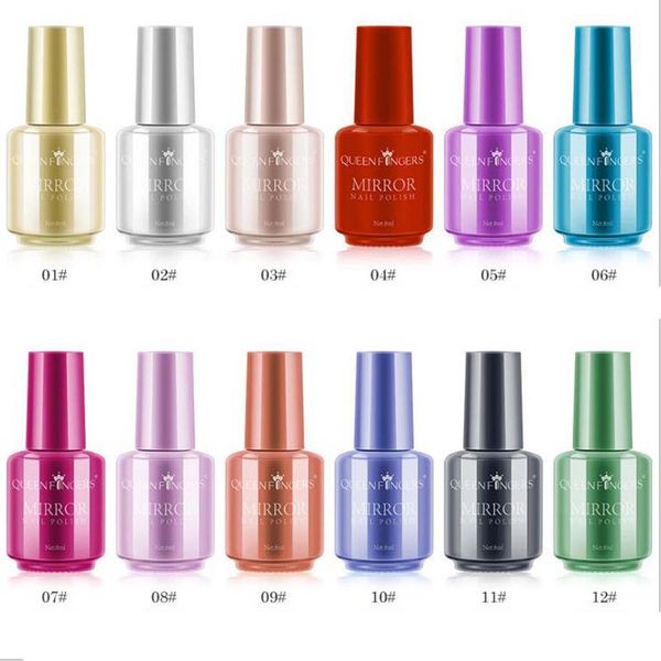 

misscheering refers mirror nail polish 8ml stainless steel gold and silver effect lasting and unpeelable 12 colors optional