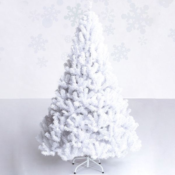 

1.2m 1.5m 1.8m 2.1m 2.4m environmental protection pvc leaves white christmas tree