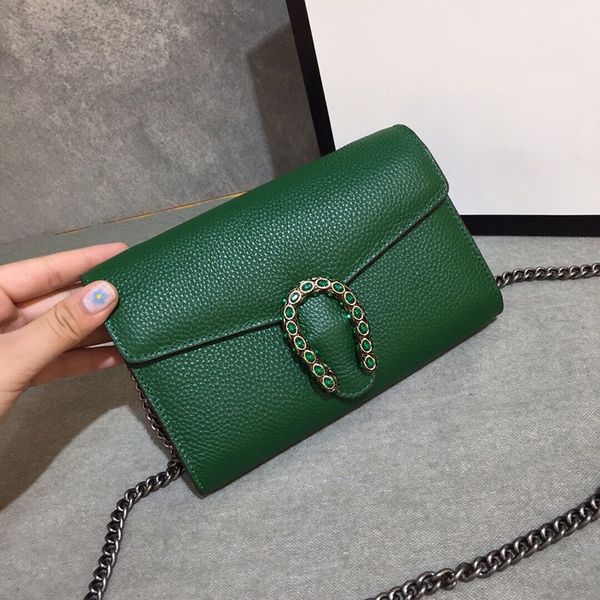 

new litchi grain women handbags purses genuine leather disco package super many card bits ladies chain single shoulder crossbody bag
