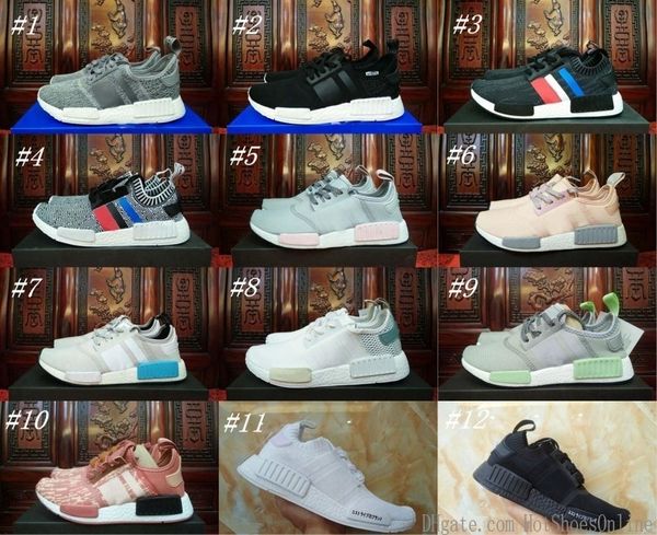 

nmd runner r1 япония тройной черный белый серый розовый синий кроссовки женщины мужчины спорт cs2 трехцветный camo район x nmds primeknit sn