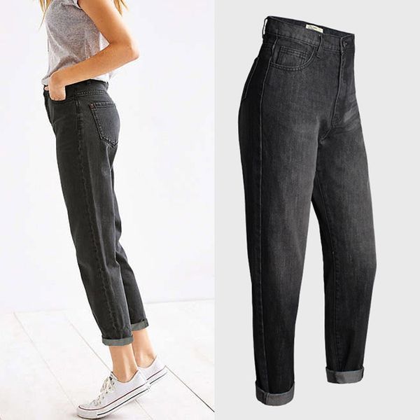 

новое прибытие женские роскошные дизайнерские джинсы женские релакс прямые джинсы женщины высокой талией джинсовые брюки мода натяжные гарем, Blue