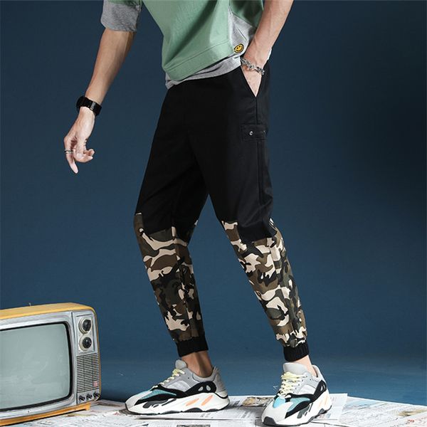 

Januarysnow Men's Korean Version Small Legged Overalls Men's Fashion Brand Leggings Casual Pants Loose Nine Point Pants Harun Pants