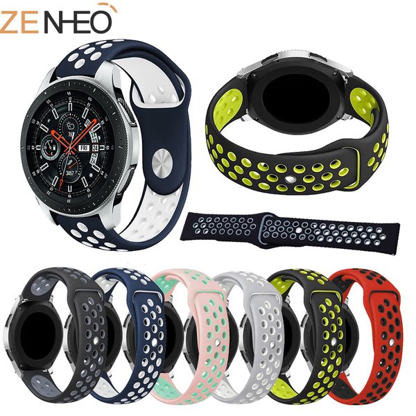 

22mm watch strap silicone bracelet for samsung galaxy watch 46mm watchband for samsung gear s3 classic frontier watchstraps, Black;brown