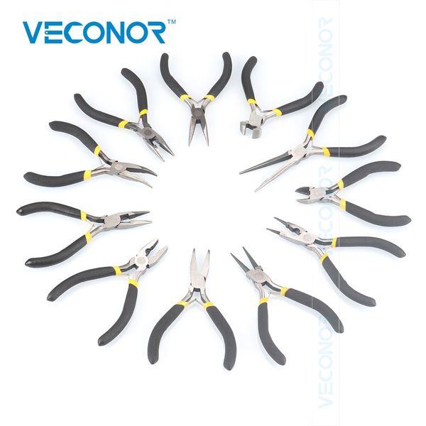

11pcs jewelers pliers set wire wrapping hobby 5" mini pliers multi types carbon steel multifunctional hand tools