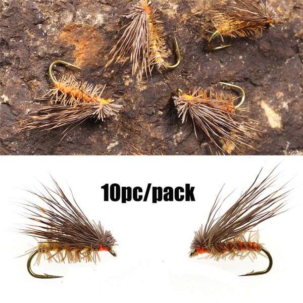 

10pcs deer hair dry trout fishing lures sea bass trout fishing floating bait
