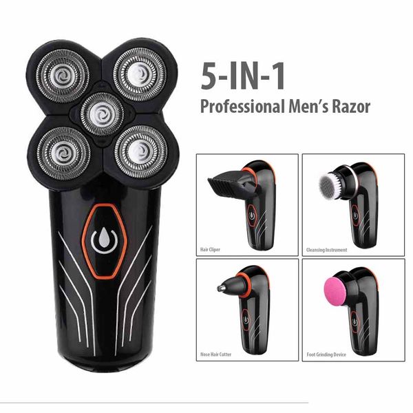 

5-in-1 blades electric shaver for men rechargable razor machine for shaving nose hair trimmer shaver shaving machine razor