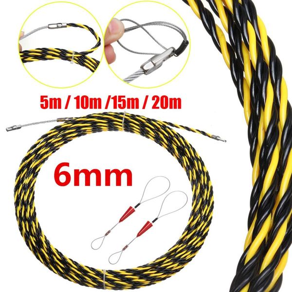 

electrical wire threader 5/10/15/20m electrician threading device wire cable running puller lead construction tools set