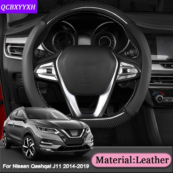 For Nissan Qashqai J11 2014 2019 Rogue Sport 2017 2019 Car Steering Wheel Cover Car Steering Wheel Hubs Interior Car Accessories Stretchy Steering