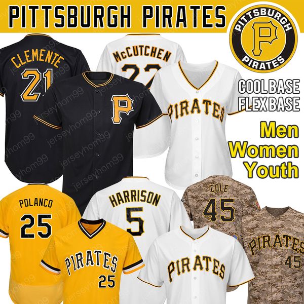 

Pittsburgh Cstom Pirates Jersey Chris Archer Josh Bell Corey Dickerson Honus Wagner Willie Stargell Starling Marte Baseball Jerseys