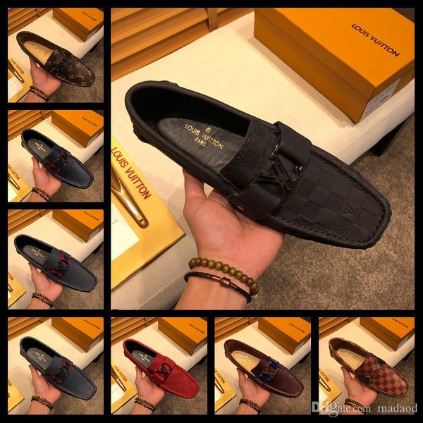 

19ff mocasines hombre luxury loafers men leather slip on man flats casual shoes men driving shoes italian mocasines para hombre black kkkkk