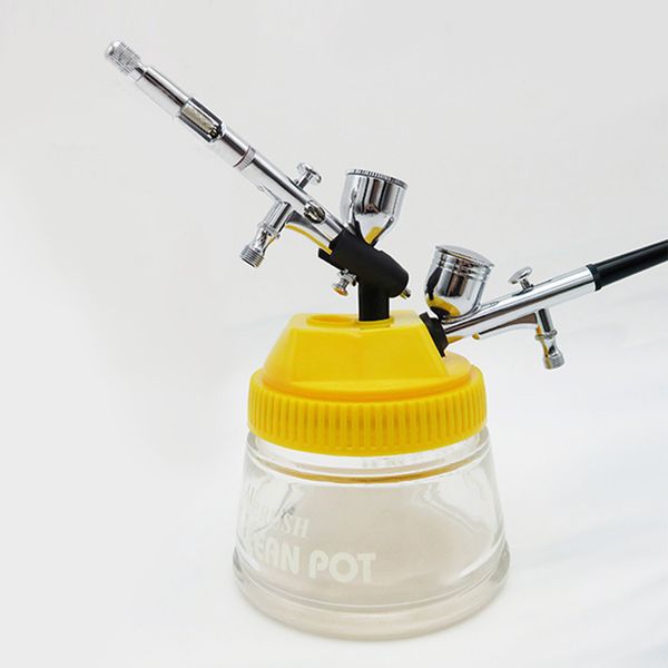 

cleaning pot repair tool cleaner strong glass stabilizer bottles pen holder airbrush filter paint jar station spray gun