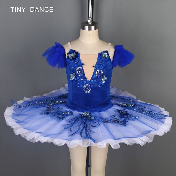 

blue bird ballet dance tutu ballerina costume pleated tutu dress girls and women performance costumes pancake tutus bll102, Black;red