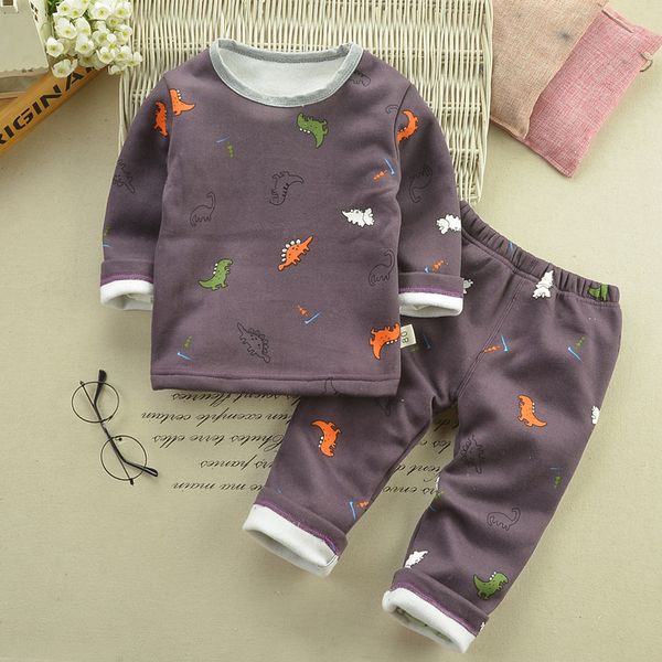 

autumn boys girls set clothes children suit clothing catoon t-shirts + pants girls boys clothing kids trousers underwear set, White
