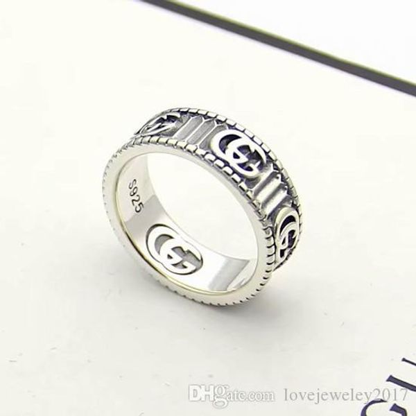 

luxury jewelry men rings antique silver g designer rings engraved with stripe titanium steel engagement rings for couple