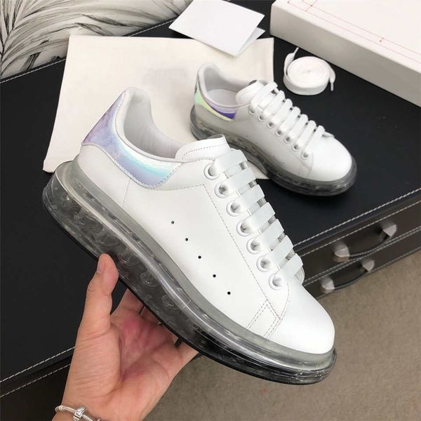 

transparent air cushion platform shoe leisure luxury designer men women fashion vintage designer shoes custom, Black