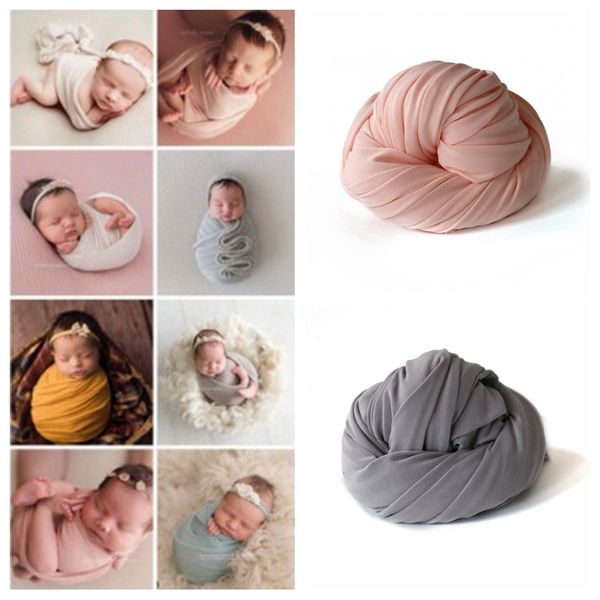 

50*150cm newborn girls pgraphy shoot baby p props blankets stretch knitted wrap swaddle for boys